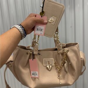 Juicy Couture Rolling on Satchel and wallet set